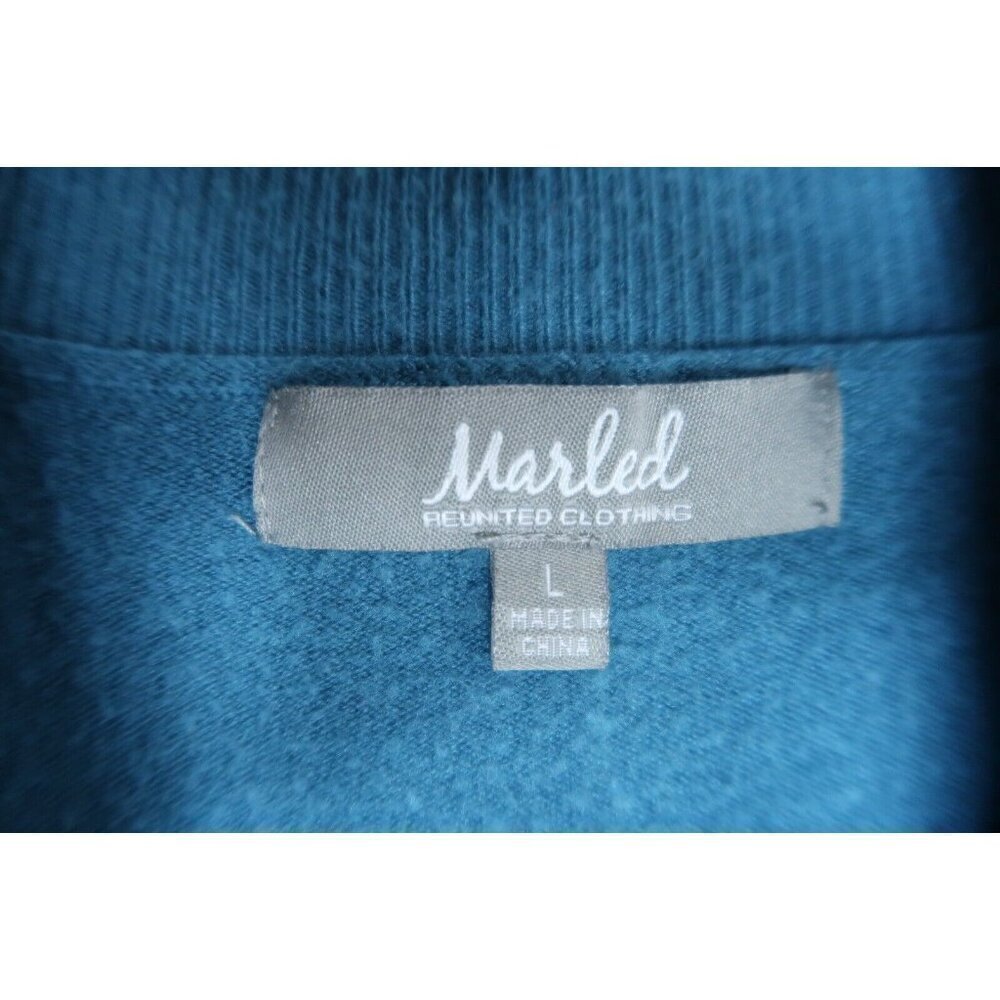 Marled Reunited Clothing Sweater Puff Sleeve Pullover Turquoise Women's Large - Picture 7 of 8